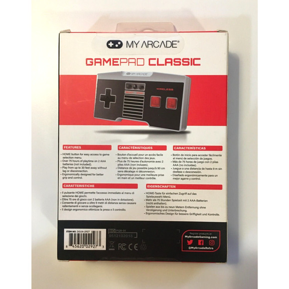 My Arcade GamePad Classic Wireless Controller for NES Classic Edition New Sealed - Picture 2 of 2